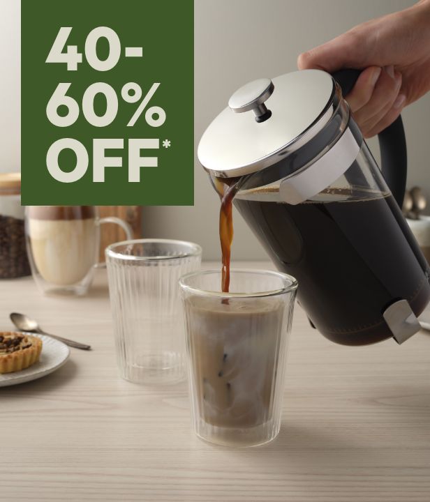 40% To 60% Off* Glassware & Cutlery